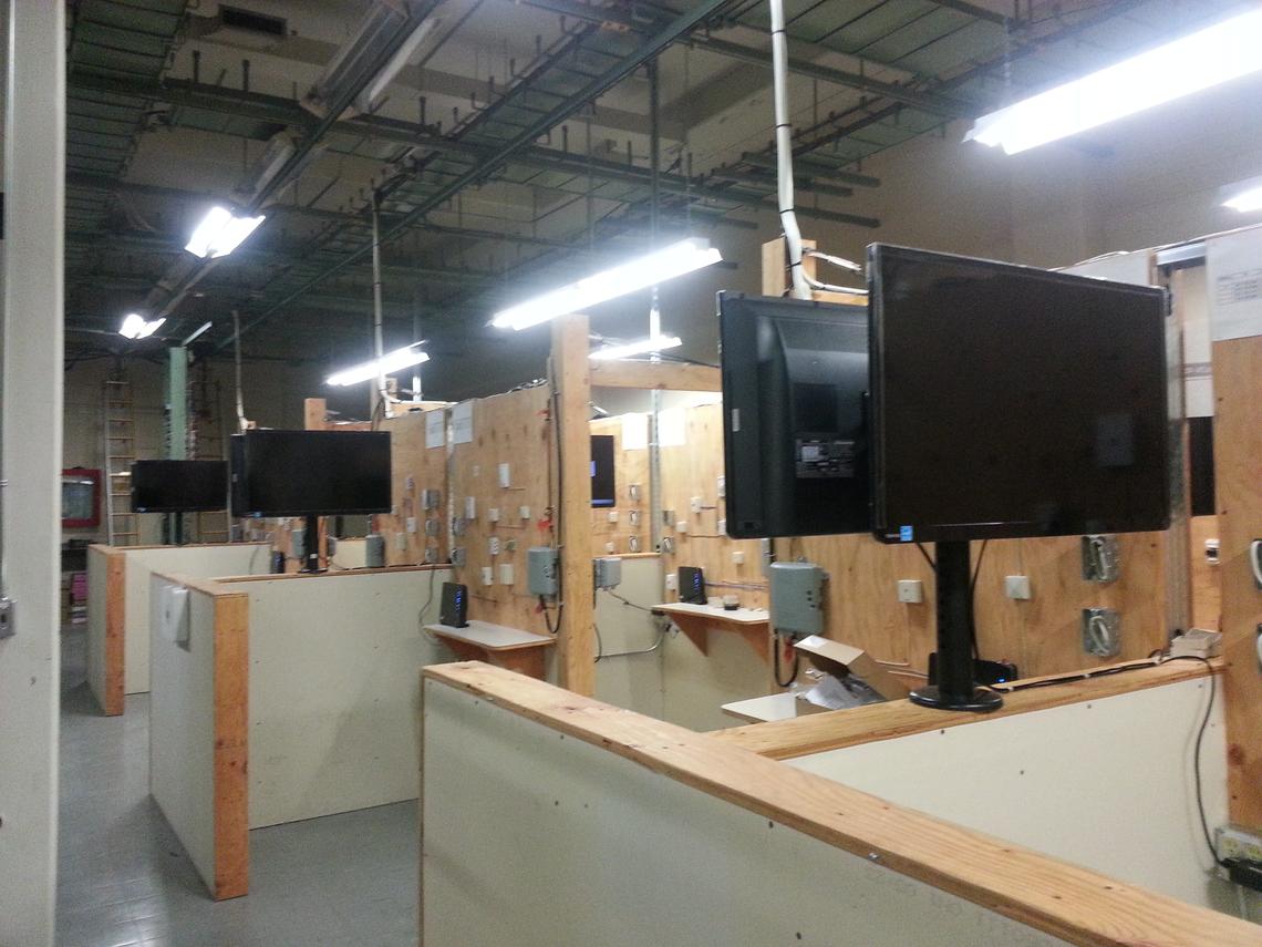 TV installs with posts for Bell training centres