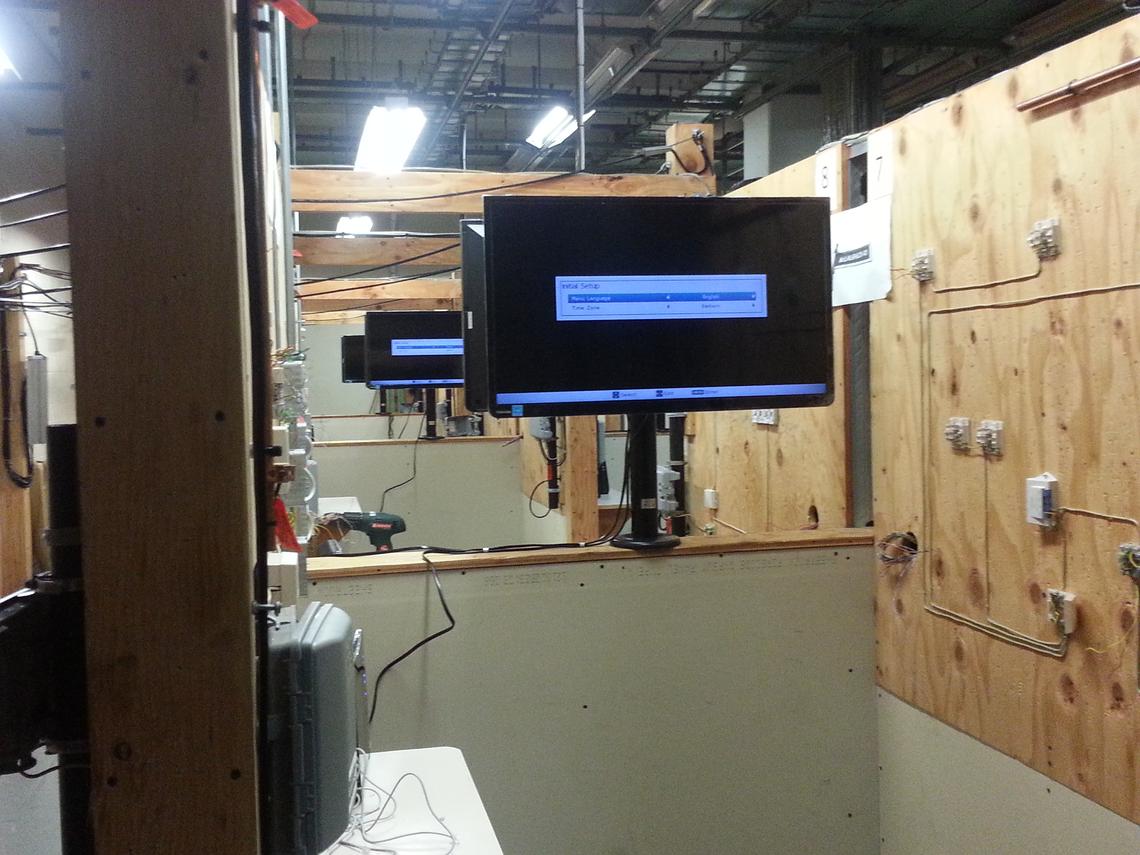 TV installs with posts for Bell training centres